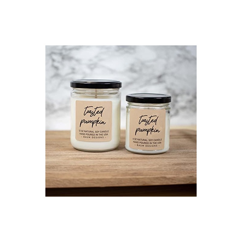 Scented Soy Candle (Toasted Pumpkin, 12 oz.)