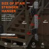 10 Pcs Black Stair Stringer Hanger Bracket, Heavy Duty 18