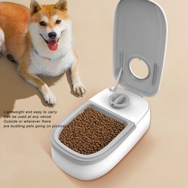 Dpofirs Automatic Cat Feeder with Ice Bag, Pet Feeder for Small Dogs, Dry or Wet Feeder for Cats, Automatic Timed Feeder