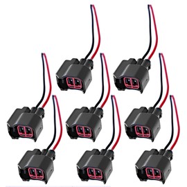 Saihisday Fuel Injector Pigtail Connector Plug Wire EV6 Compatible with Ford Mustang F150 F250 Crown Victoria (Pack of 8)