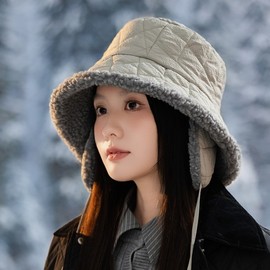 Unisex Padded Winter Camping Warm Earflap Balaclava Hat lf2908 - One Size/Average Fit [Head Circumference 55-58Cm]Light Green 3ea