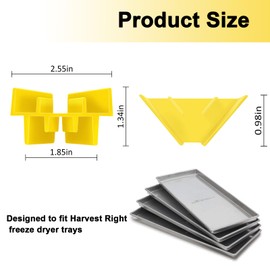 12 PCS Tray Stackers for Harvest Right Freeze Dryer Trays Freeze, Dryer Accessories Compatible with Harvest Right Trays, Stacks 4 Trays, Yellow