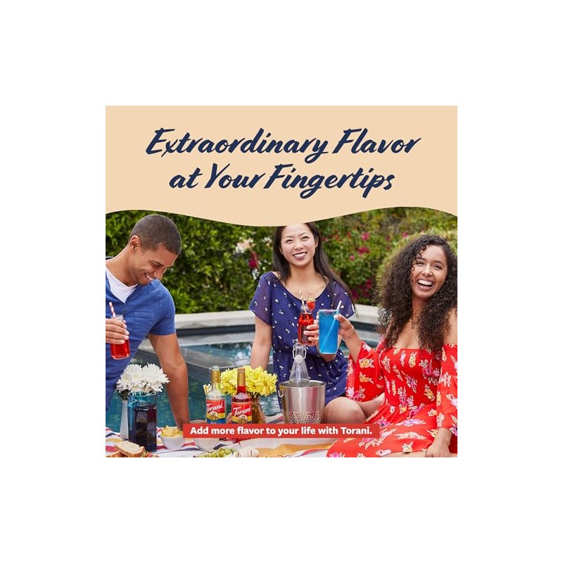 Torani Dirty Soda Sampler 5-Pack, Mini Syrups Gift Set –