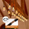 BYIZO Outdoor String Lights, 66FT 27 LED Iridescent Holographic Bulbs,