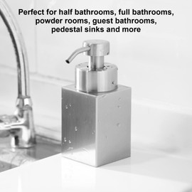 Foaming Soap Dispenser, Refillable Pump Bottle,Stainless Steel Liquid Dish Soap Bottles,Rust-Proof Brushed Nickel Liquid Hand Dish Soap Dispenser Pump,for Bathroom, Kitchen Sink, Home Decor