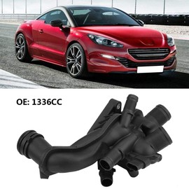 Fydun Engine Coolant Thermostat with Housing Seal for CITROEN C4 C4 DS3 DS4 DS5 2008 for Peugeot 207 208 3008 308 5008 RCZ OE: