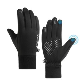 Long Keeper Kids Cycling Gloves Winter Thin Liner Childrens Thermal Sports Gloves for Boys Girls Touchscreen Anti-Slip Bike Gloves with Grip for Running Riding Scooter