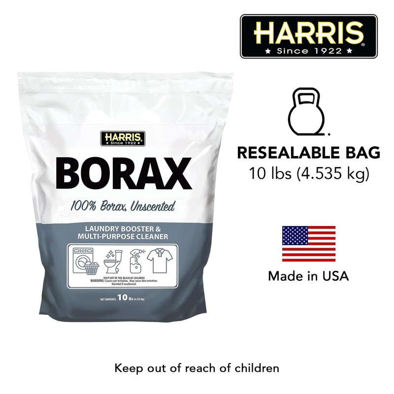 Harris Borax Powder Hard Water Laundry Booster and Multi-Purpose Cleaner,