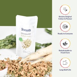 SHROOTS Dehydrated Radish Flakes Pure Vegetarian Gluten-Free No Added Salt Easy Cooking Machine Essential Dried Vegetable Boosted with Aroma Fiber Perfect for Dals or Everyday Meals 1.23 oz, Pack of 1