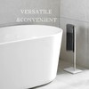 JOMANDAN 304 Stainless Steel Freestanding Toilet Paper Holder with Marble