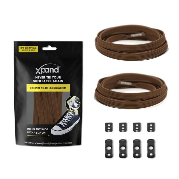 Xpand® No Tie Shoelaces - Flat Elastic Laces with Adjustable