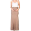 My Bump Women's High Waisted Floor Length Maternity Maxi Skirt