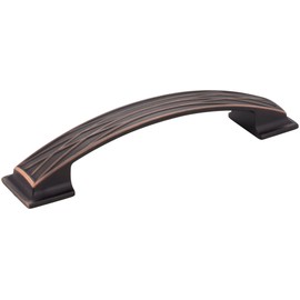 Jeffrey Alexander 535-128DBAC Aberdeen 6-1/4" L Pillow Cabinet Pull - 128 mm Center-to-Center in Brushed Oil Rubbed Bronze