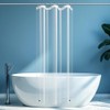 Ga-Geetopia Narrow Size - Thin PEVA Clear Plastic Shower Curtain