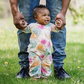 Burt's Bees Baby Baby Girls Romper - 100% Organic Cotton, One-Piece Shortall Girl Outfit for Sizes Newborn to 24 Months