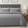 Hansleep Grey Quilt Twin Size - Chevron Pattern Ultrasonic All
