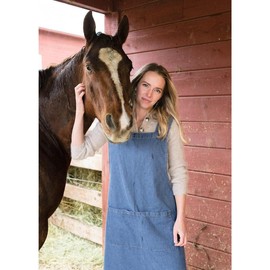 Adult Jour Apron - Lightweight Cotton Apron with Front Pocket, Ideal for Everyday Use:_Cream Jour Apron