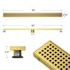 Bernkot Linear Shower Drain 42", 304 Stainless Steel Floor Drain