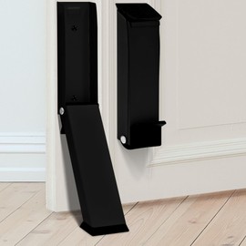 Door Stopper,No Drilling Door Stop,Door Holder to Keep Door Open,Kick Down Door Stopper,Door Stops for Bottom of Door,Hold Open Folding Door Stop,Doorstop with Rubber Tips(Black)