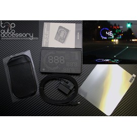 Top Auto Accessory HUD Head Up Display 5.5" OBD II 2 Speed RPM Warning System for All Land Rover Model 2003+