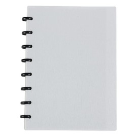 Eagle Discbound Notebook, Customizable Notebook, Junior Size, Poly Cover, 60 Sheets of Lined/Lined Pages (Grey)