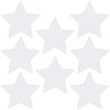 LiteMark Removable Matte Finish White 6.5 Inch Star Decal Stickers