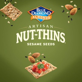 Blue Diamond Artisan Almond Nut Thins, Sesame Seed, 4.25 Oz