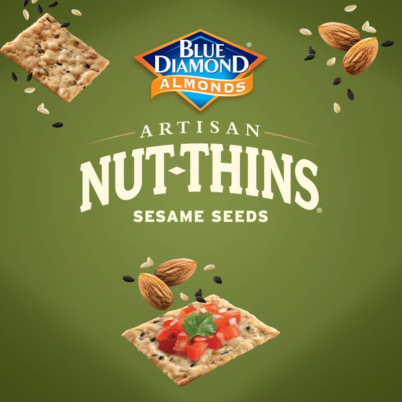 Blue Diamond Artisan Almond Nut Thins, Sesame Seed, 4.25 Oz