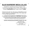 Blue Raspberry Mega Lollies (x25)