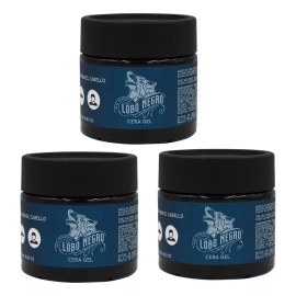Lobo Negro 3 Pz Cera Gel Lobo Negro Para Cabello Barba Bigote 250 Gr