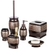 Creative Scents Dublin Brown Bathroom Accessories Set - 6-Piece Bathroom