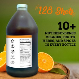 Fire Brew Immune - Citrus Apple Cider Vinegar Wellness Tonic | 128 Concentrated Shots of Healthiest Organic Ingredients to Strengthen Immune System, and Improve Digestion – Half Gallon