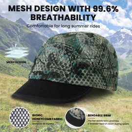 Baseball Cap for Men & Women - Mesh Breathable Golf Hat Cooling Running Hat - Summer Lightweight Cycling Cap - Soft Helmet Liner for Sport Travel Outdoor-Green Camo