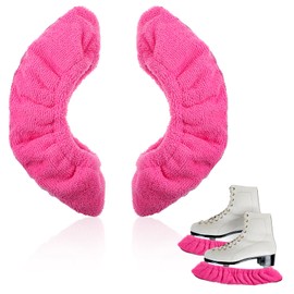 Larrel Ice Skate Blade Covers, Pink Soft Ice Skate Guards Durable Sports Blade Cover Protector Skating Accessories for Figure Skating Hockey Toddler Kids Youth,Girls