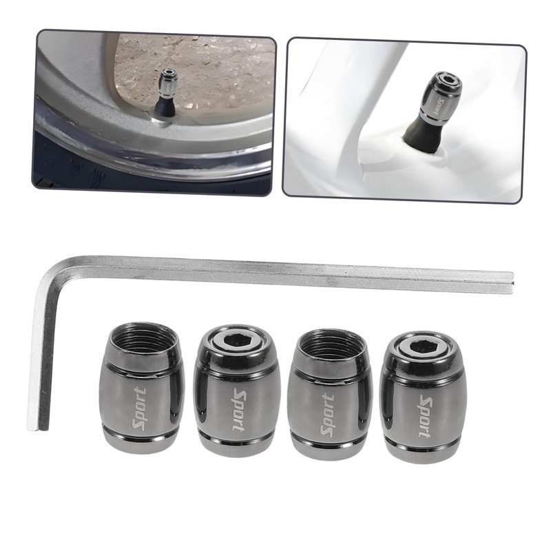 Mobestech 4pcs Tire Valve Stem Caps Anti-leak Design for Car