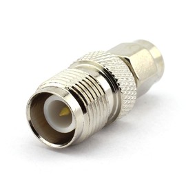 DGZZI Paquete de 2 adaptadores coaxiales RP TNC hembra a RP SMA macho RF TNC a conector coaxial SMA