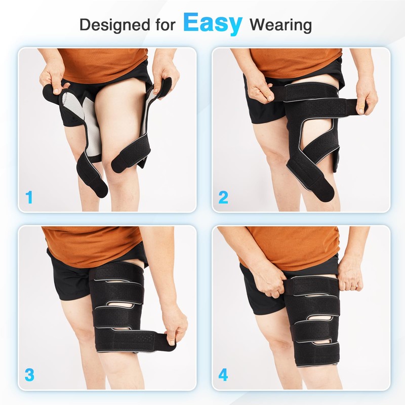 Feamero Plus Size Thigh Compression Wrap for Lymphedema & Swelling