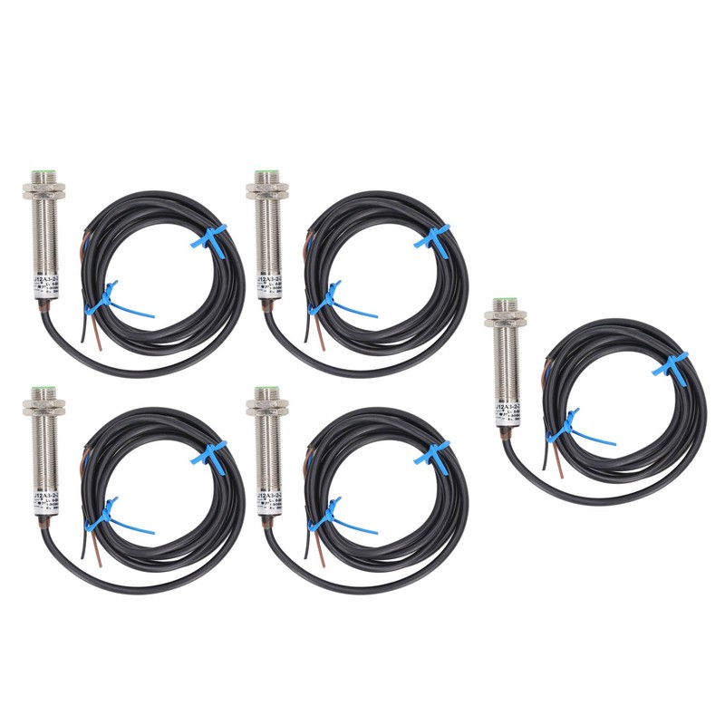 5PCS Inductive Proximity Switch M12 NPN Normally Open Distance Detection
