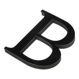 PATIKIL 3D Acrylic Alphabet Mirror Wall Stickers Letter B Self-Adhesive Home Decor Letter Sign Art Sticker Decal for DIY Home Decoration Black