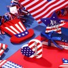 Chunful 3 Pcs Memorial Day Wooden Table Signs Independence Day