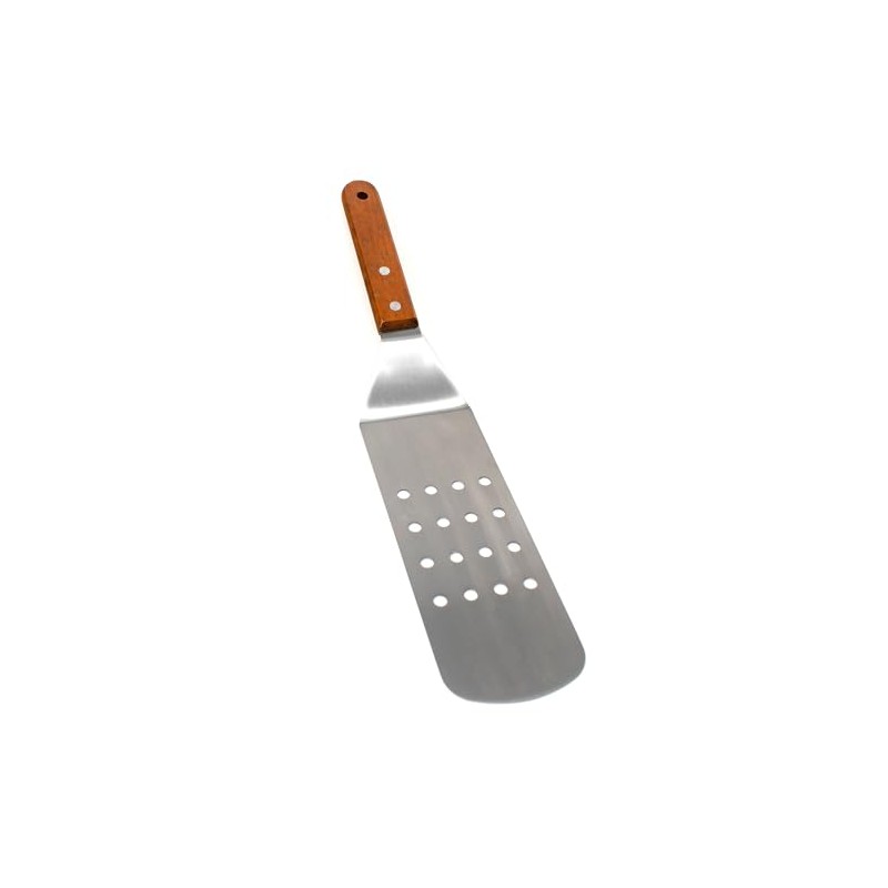 Norpro Stainless Steel Jumbo Slotted Spatula with Mahogany Handle, 12-Inch