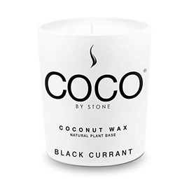 COCO by Stone All Natural Coconut Wax Candle, Black Currant, 11oz