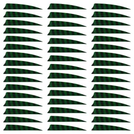 sourcing map Arrow Vanes Arrow Fletching 4" Shield Shape Turkey Feathers for Hunting DIY Shooting(Dark Green, Pack of 50)