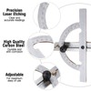 Woodworking Protractor Carbon Steel High Accuracy Easy Read Portable Adjustable