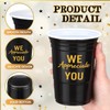 Jingmore 50 Pcs Employee Appreciation You Plastic Cups, Thank You