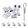100pcs 1/8" (3mm) Aluminum Crimping Loop Sleeve, Cable Ferrule Wire