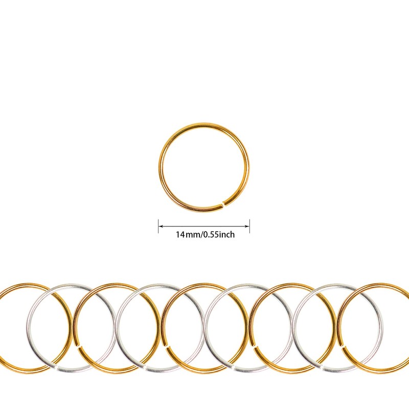 100Pcs Hair Braid Rings Open Metal Dreadlock Rings, Mixed Gold