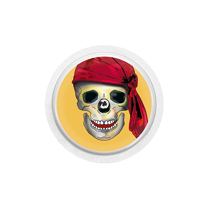 2X Skull with Cap - Sticker Skin for Freestyle Libre