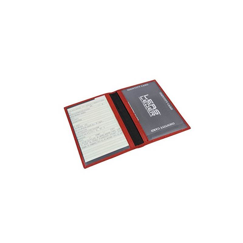 Credit Card Holder LEAS, Genuine Leather, red - ''LEAS Card-Collection''