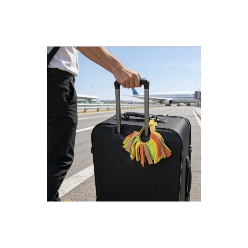 2 Pcs Luggage Pom Poms for Suitcases,Funny Luggage Identifiers with
